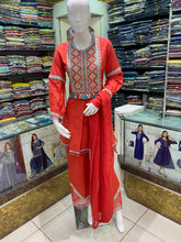 Designer Red Handwork Dress