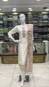 Off White Dress with Embroidery