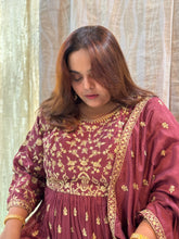 Maroon Anarkali Dress
