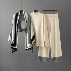 Chic Co Ord Set with Printed Scarf