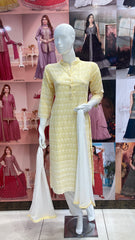 Chikankari Kurta Pant Set with Dupatta