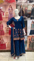 Gharara Set ( Navy Blue)