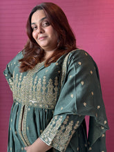 Green Slit Festive Dress