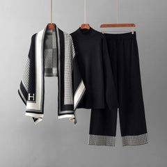 Chic Co Ord Set with Printed Scarf