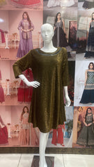 shimmery knee length one piece