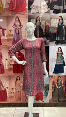 Knee Length printed one piece