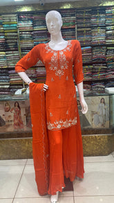 Pataka Handwork Orange Outfit