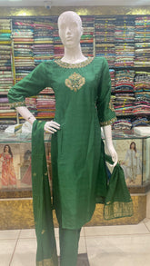 Green Handwork Dress