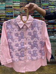 Pink Cutwork Imported top