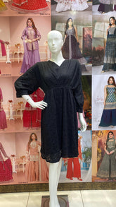 Black Net Party Dress