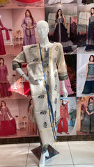 Printed Cotton Kurta Pant Set(single piece)